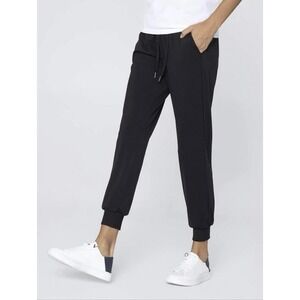 AJISAI Womens Jogger Pants Black Elevated Smooth Casual Comfort Travel Size XL